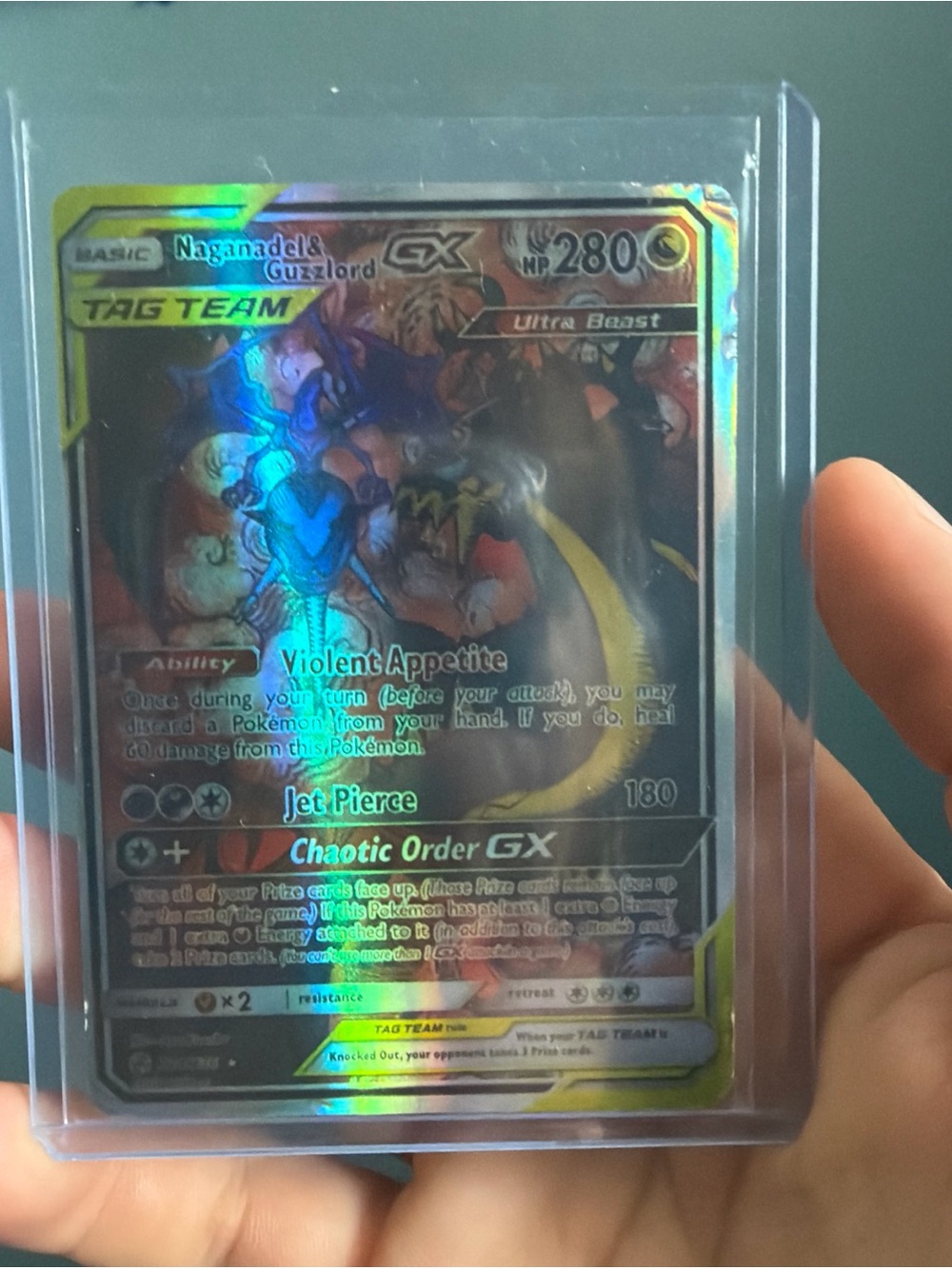 Nagandel & Guzzlord GX Collectible Card - Holographic